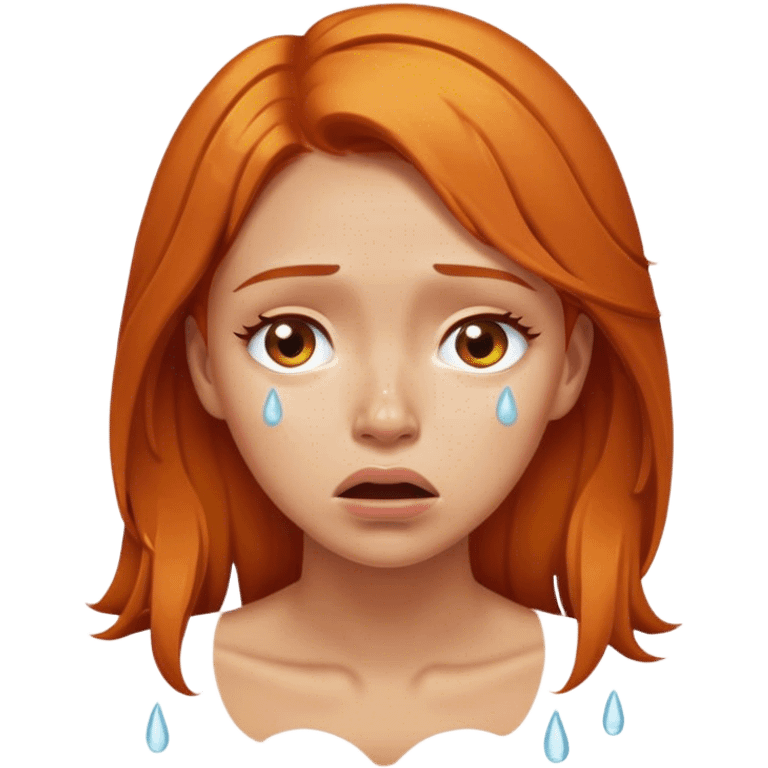 Ginger suprised White tears emoji