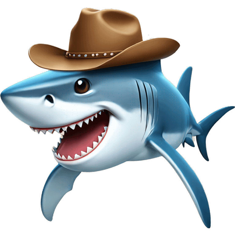 shark with cowboy hat emoji