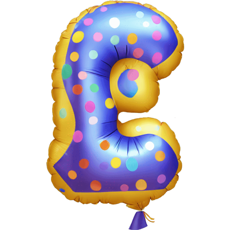 Birthday balloon number 8 emoji