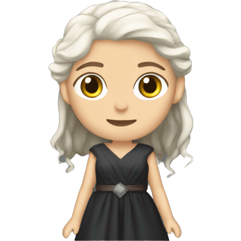 daenerys wearing long dark dress emoji