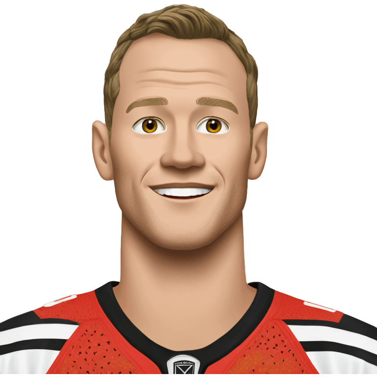 Jonathan Toews beach bum with rainbow background emoji