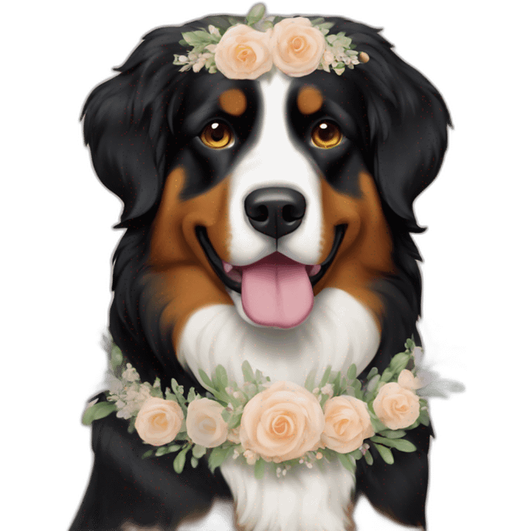 bernese mountain dog wedding emoji