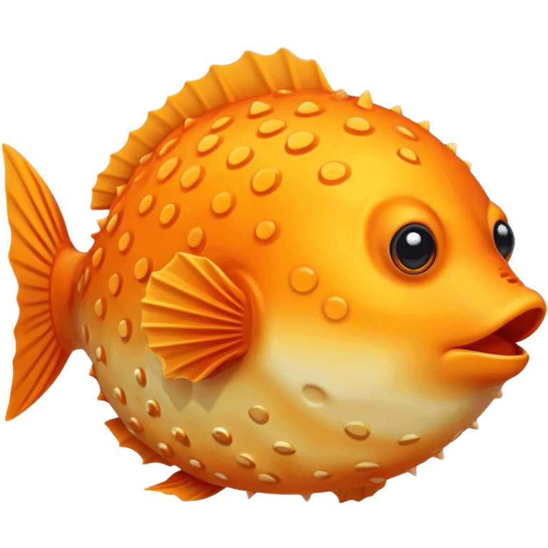 All Orange Blowfish emoji