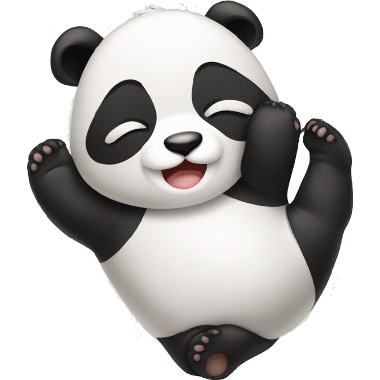 Sleepy Baby panda stretching emoji