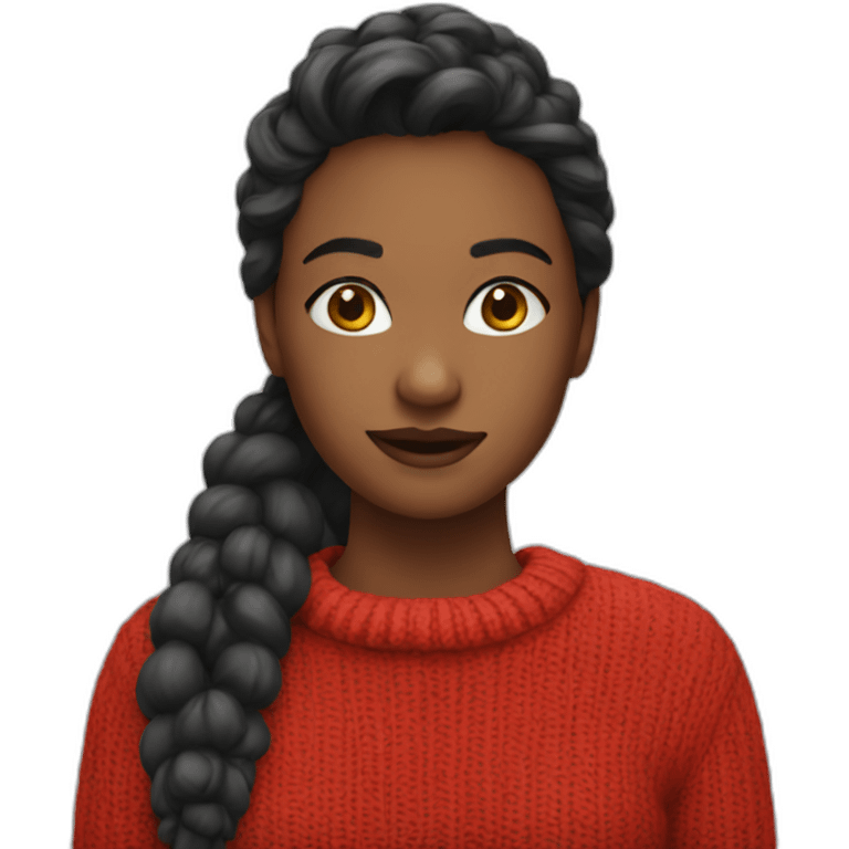 Girl in red sweater emoji