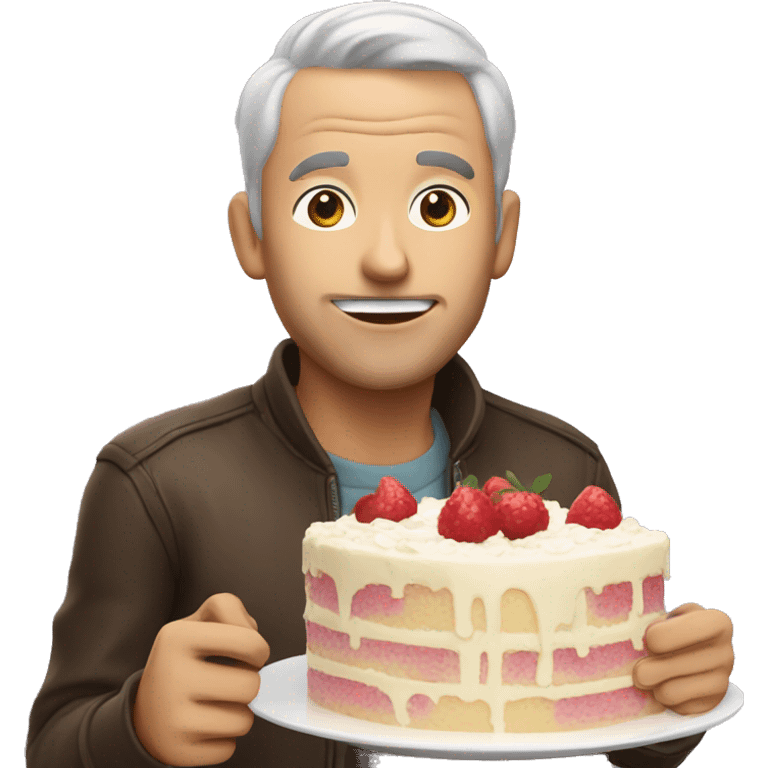 man eating cake emoji