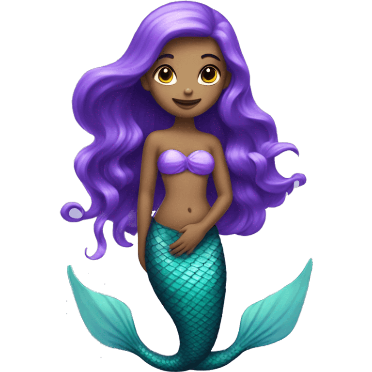 mermaid with purple tail pale emoji