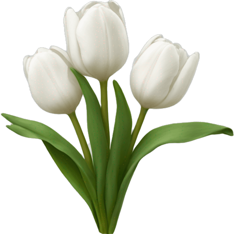 white tulips emoji