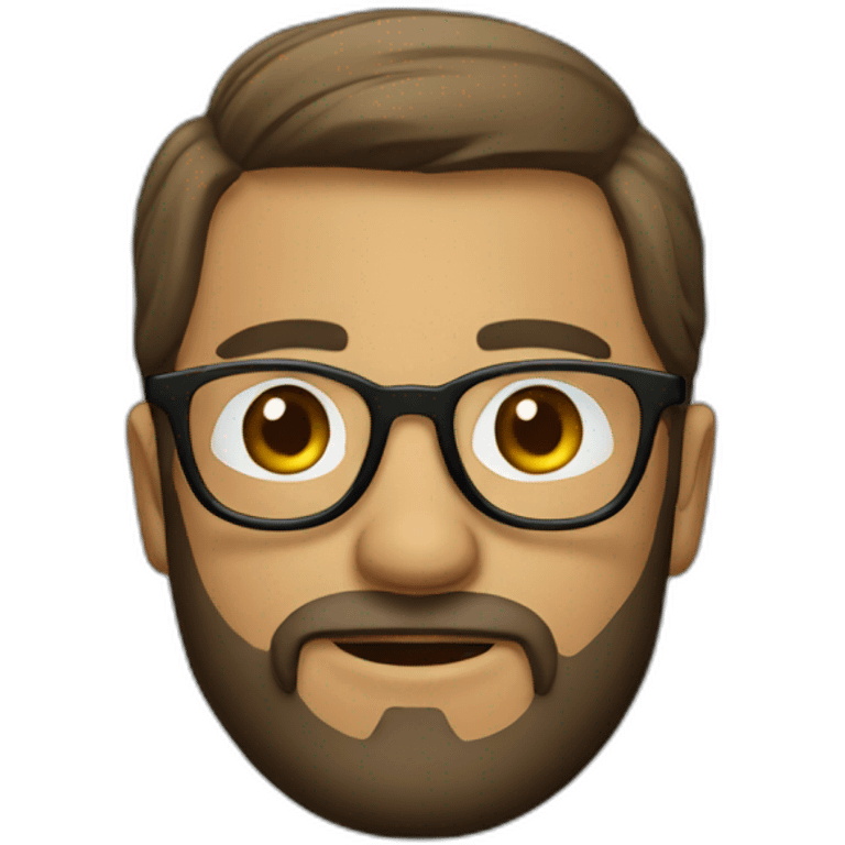 MAN BEARED  WITH GLASSES emoji