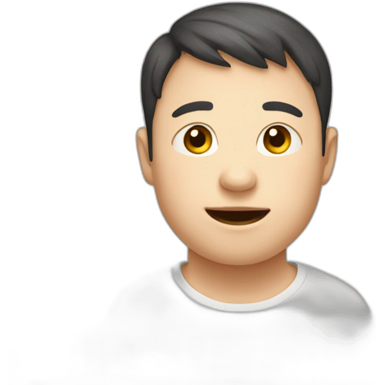 down syndrome guy hello emoji