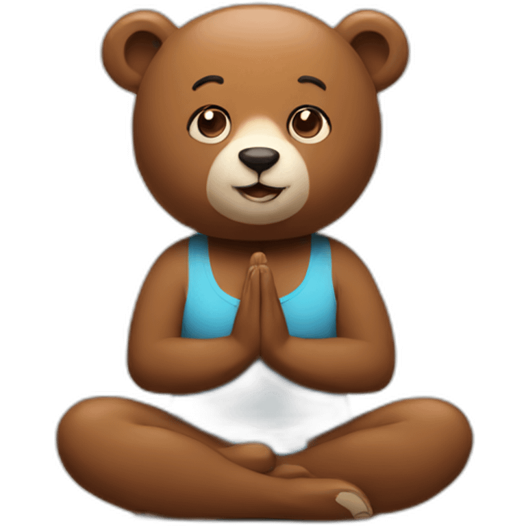 yoga bear emoji