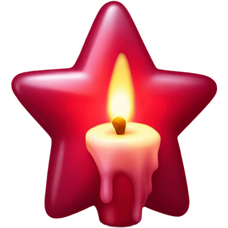 Ruby star candle emoji