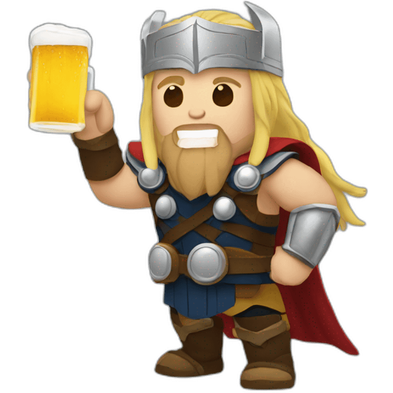 Thor drinking beer emoji