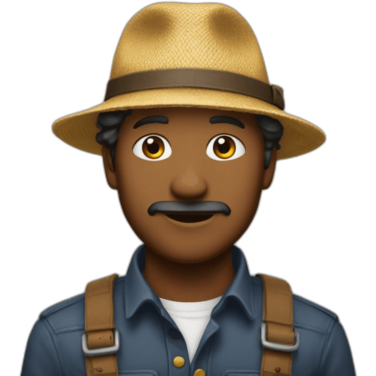 Personne avec un béret qui aime les bourdons emoji