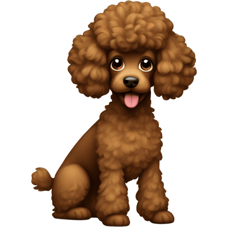 Brown poodle with a Mohawk  emoji