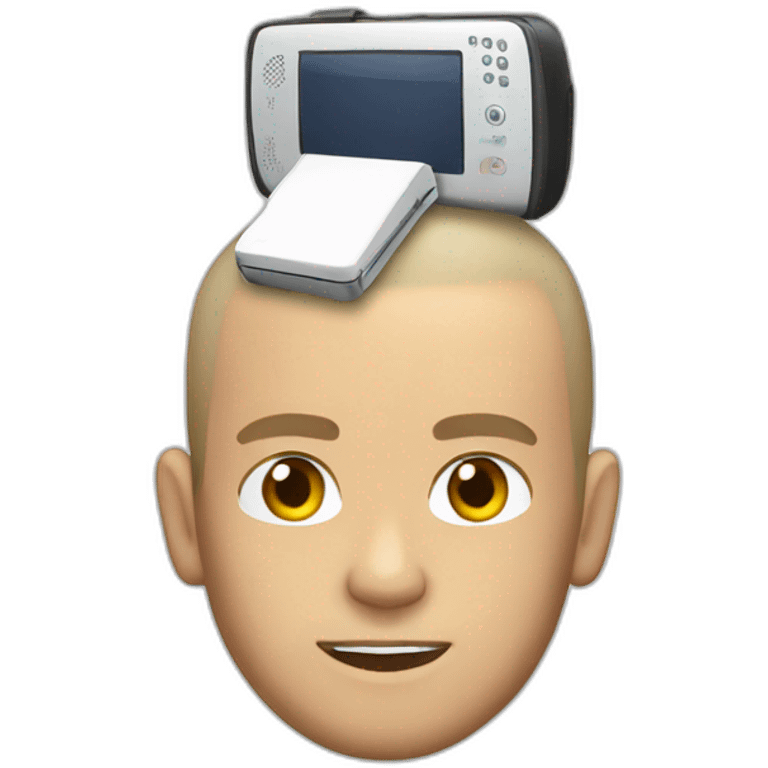 phone on head zidane emoji