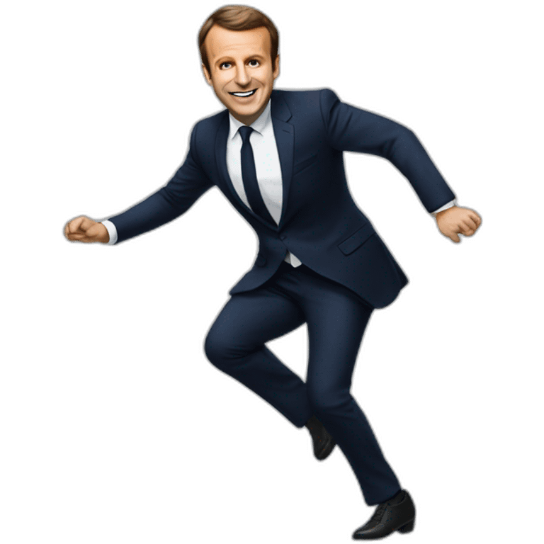 Emanuel Macron dancing  emoji