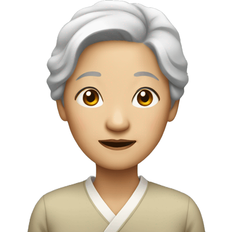 old asian woman emoji