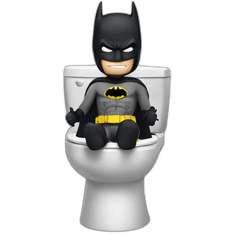 Batman on the toilet emoji