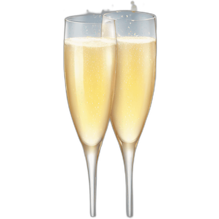 two glasses of champagne christmas emoji