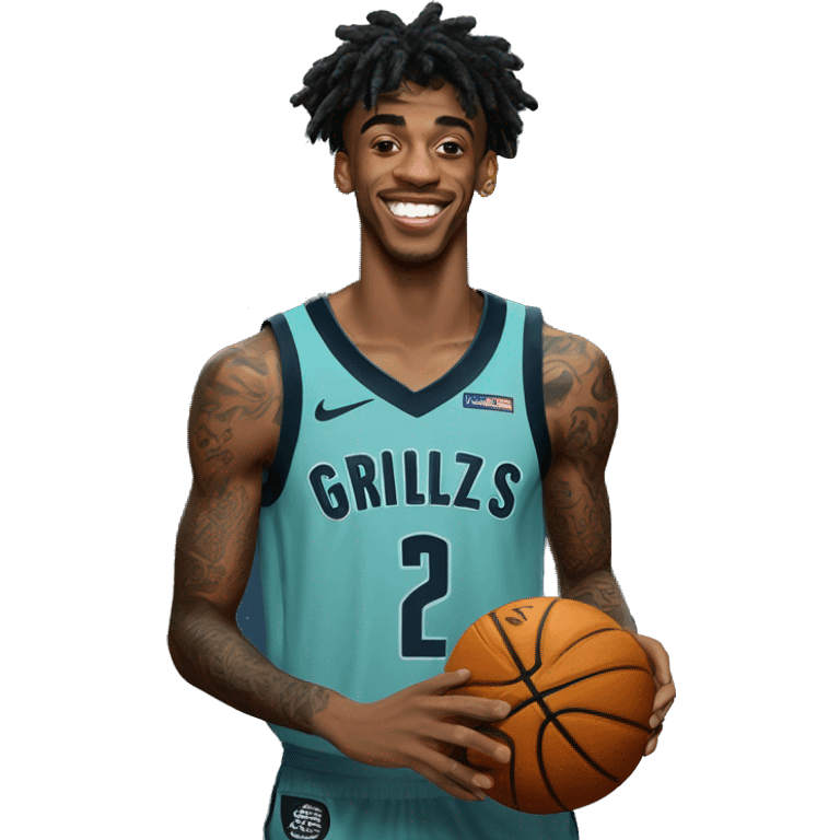 ja morant witha grizzlies jersey emoji