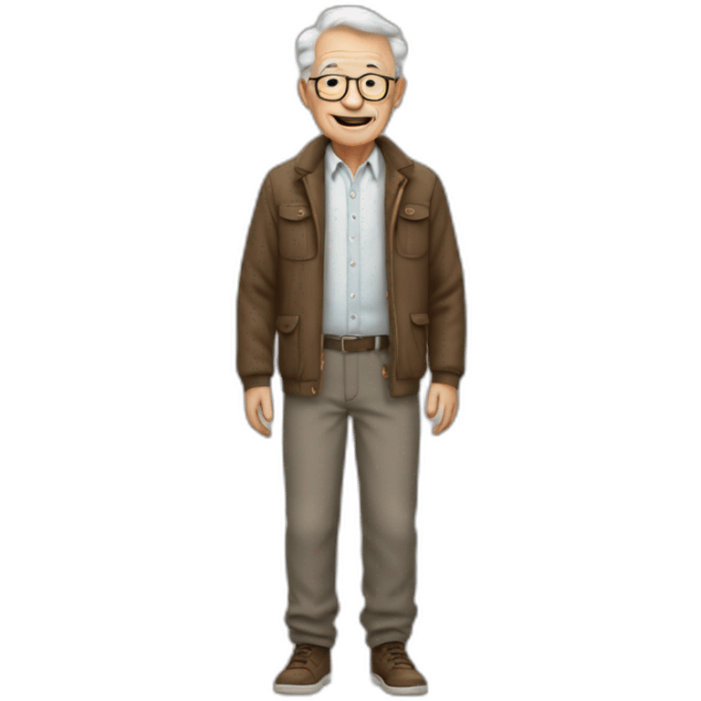 grandfather in trousers emoji