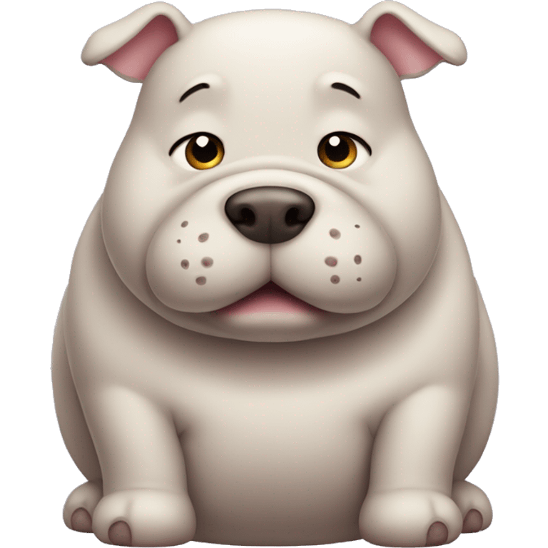 chubby dog hippo with a belly emoji