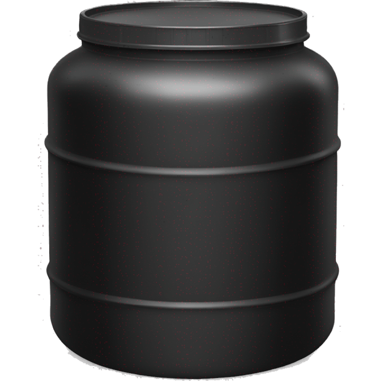 A large black protein container emoji