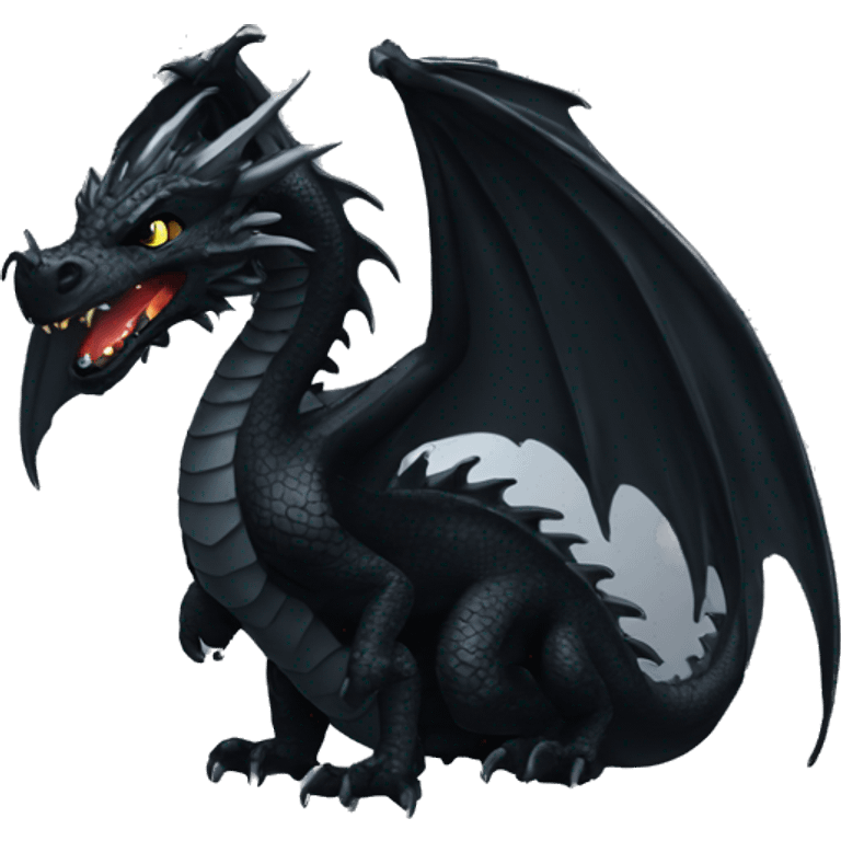  Put a black dragon  emoji