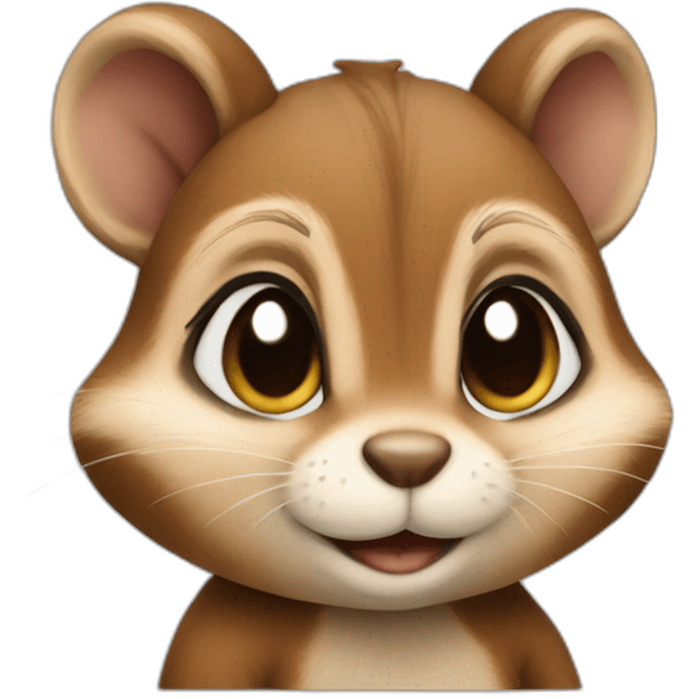 Cute realistic Chipmunk wearing a black hoodie emoji