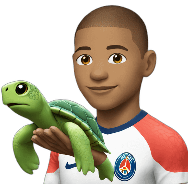 mbappe with turtle emoji