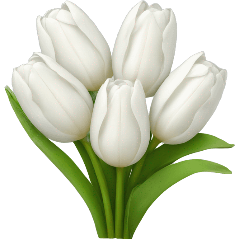 white tulip bouquet  emoji