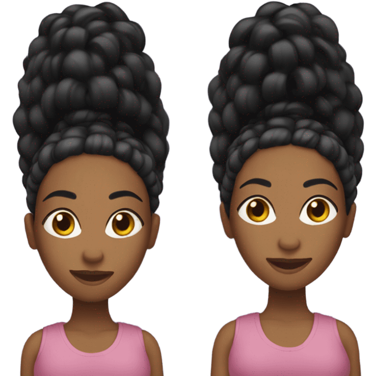 black woman with black braids and lash extensions  emoji