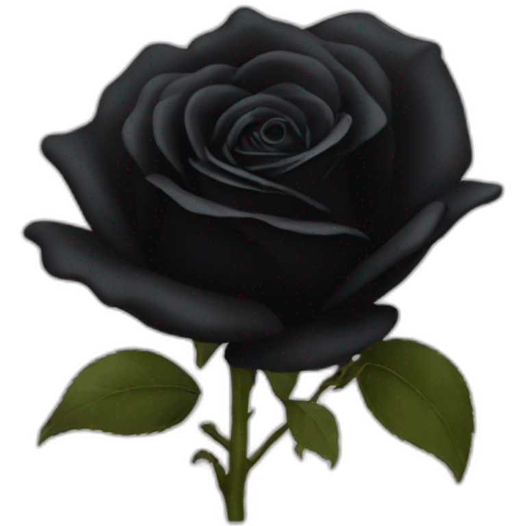 Black rose without stem emoji