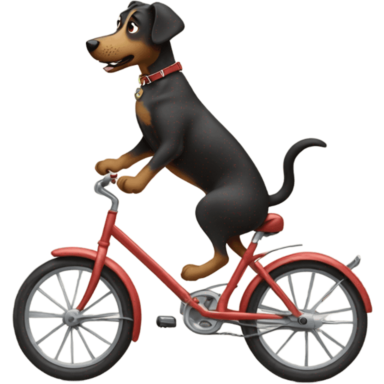 Dog riding a bike  emoji