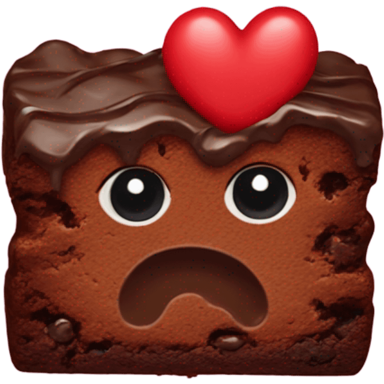 Brownie with a heart  emoji