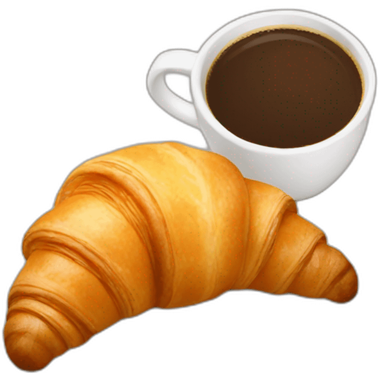 croissant and coffee emoji