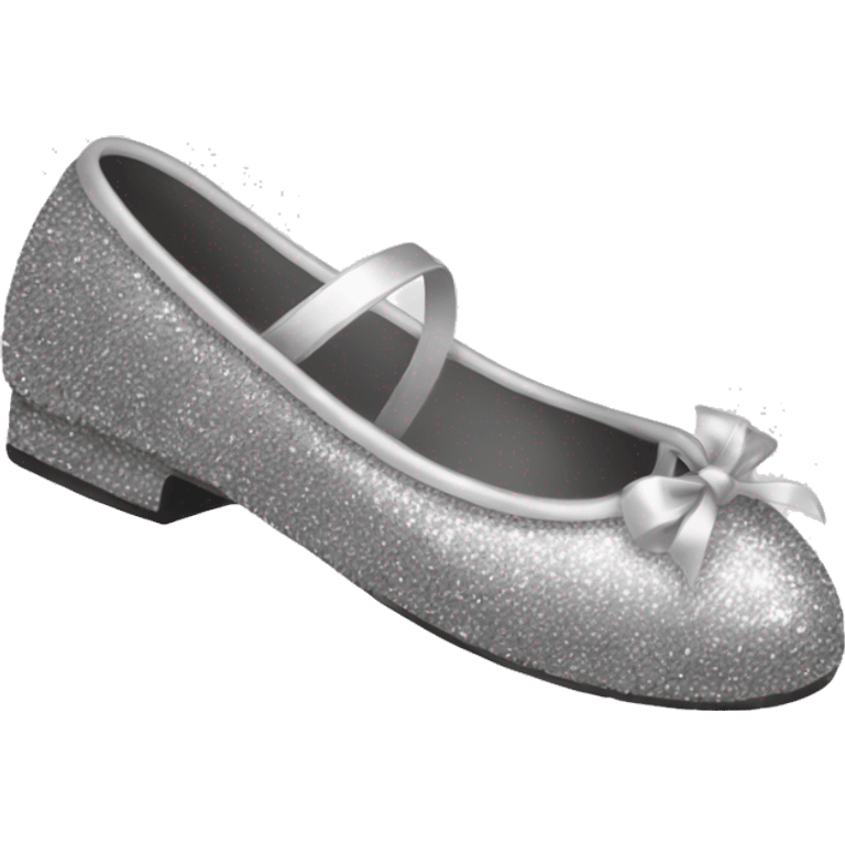 Silver glitter ballerina shoes emoji