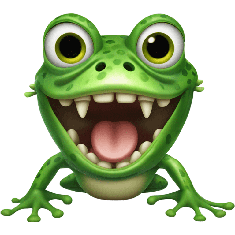 A mad frog emoji