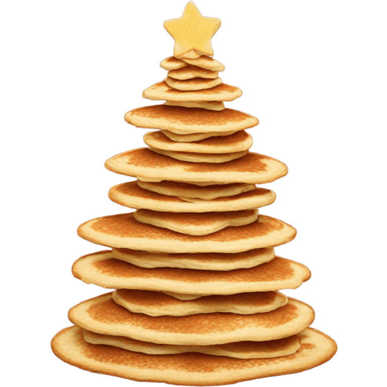 Christmas Tree made of pancakes emoji