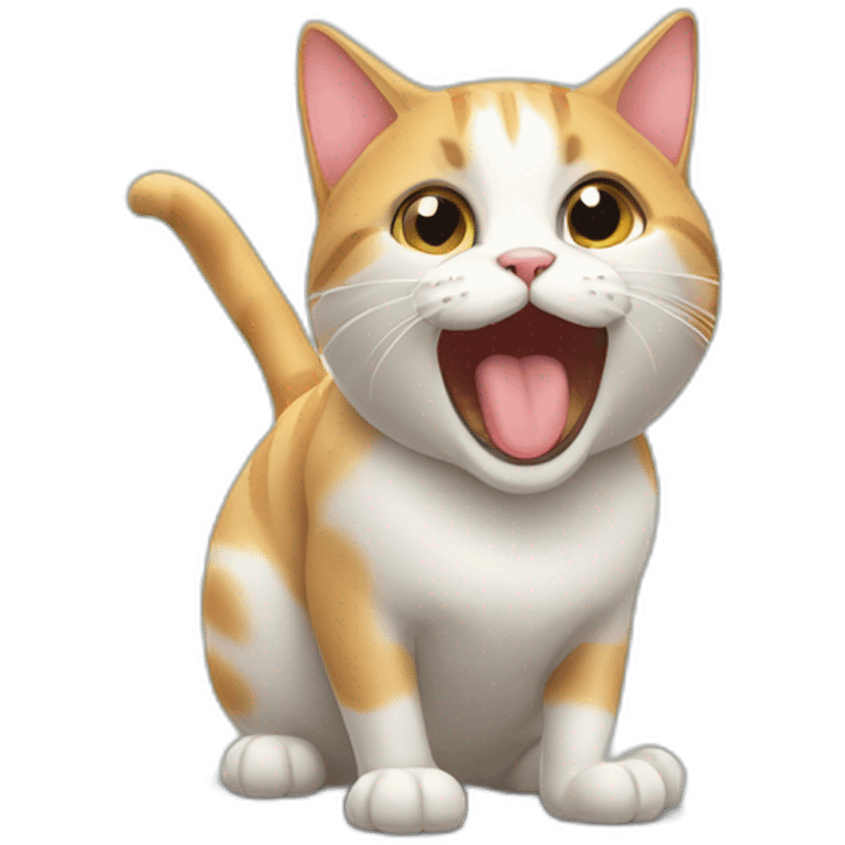 cat licking bum emoji