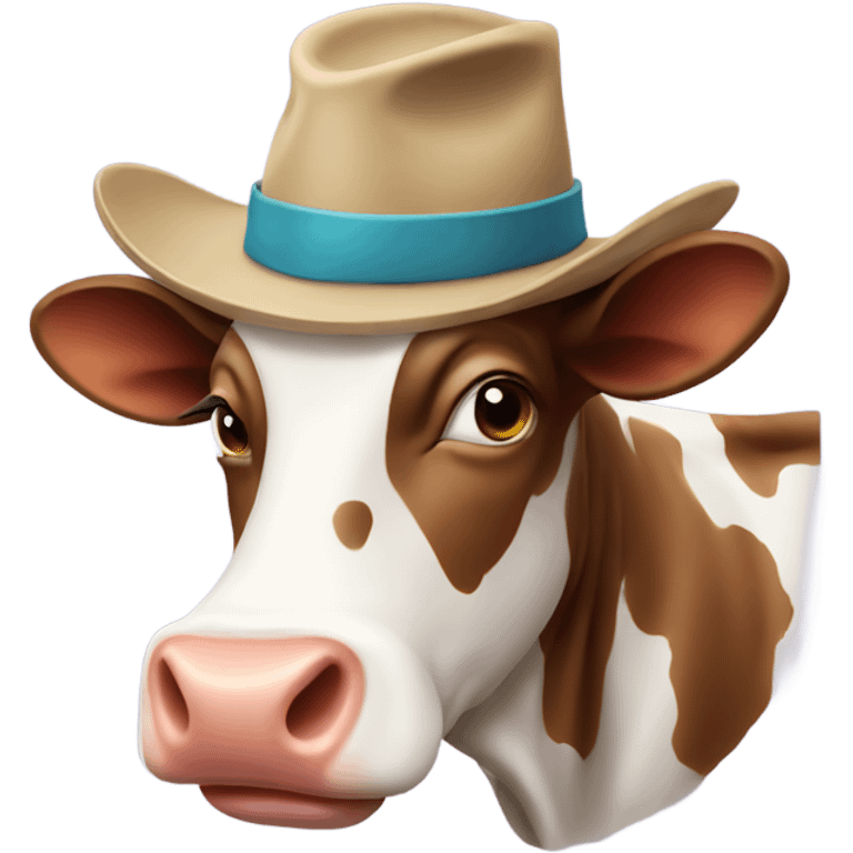 cow with a hat emoji