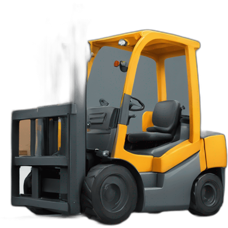 anthropomorphic forklift emoji