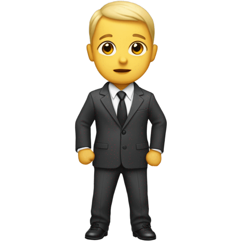 white newborn in business costume emoji