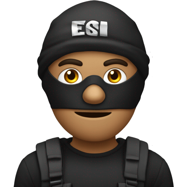 En man som er Robber og har en pose med penger emoji