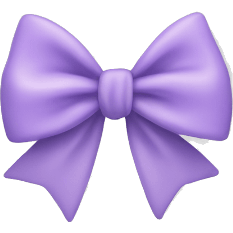 Lilac bow with heart in the middle  emoji