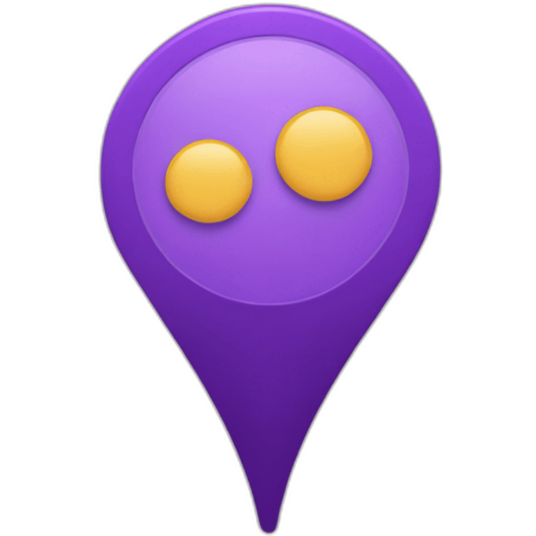 purple map pin emoji