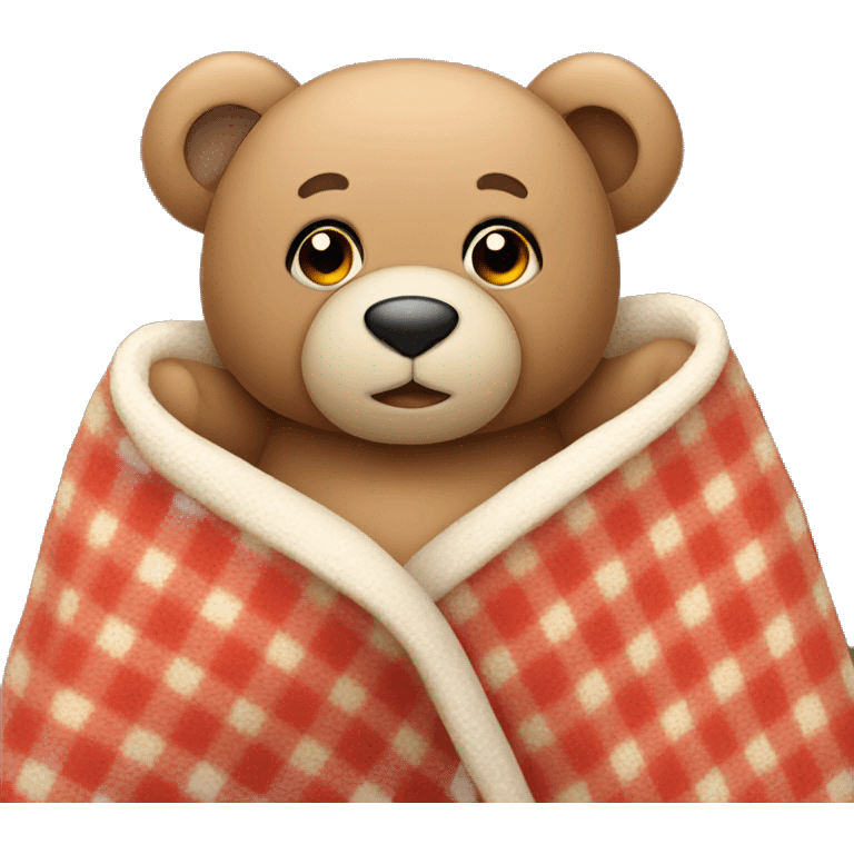 Teddy Cozy in blanket emoji