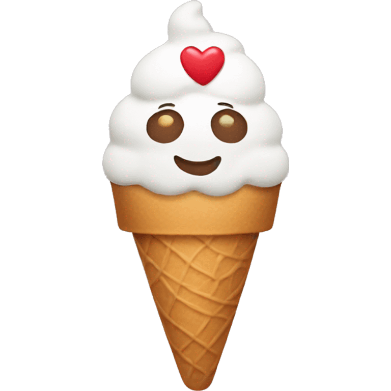 Ice cream with hearts emoji