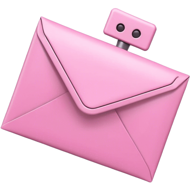 pink 3d robotic email envelope emoji